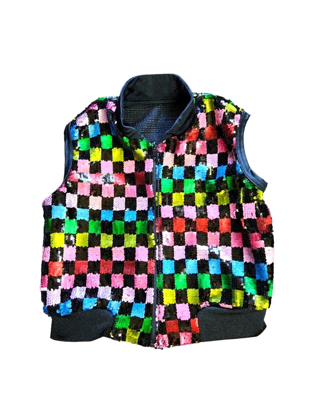 Weissman Confetti sequin vest girls size MC 10/12